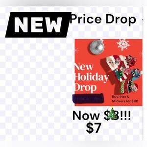 $7 Kids Hats & 3D sticker set ALL NWT you choose which ones!!! Christmas design